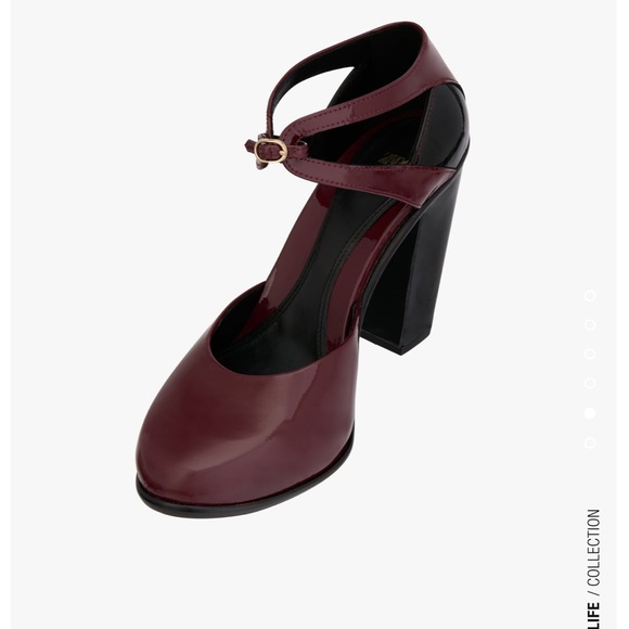 Zara limited edition high heel burgundy shoes - Picture 4 of 8